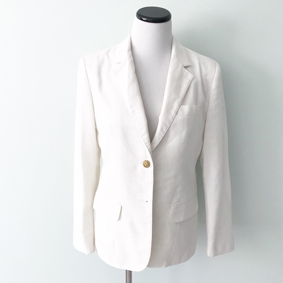 Boston Traveler Jackets & Blazers - Vintage Boston Traveler white nautical Blazer